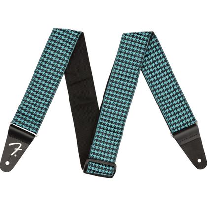 Fender Houndstooth Jacquard Strap Teal Tracolla per chitarra