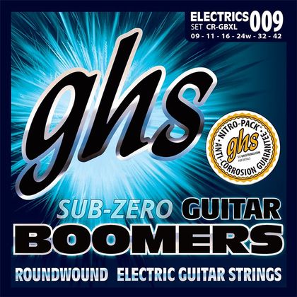 GHS CR-GBXL SUB-ZERO BOOMERS Muta di corde per chitarra elettrica Extra Light 009-042