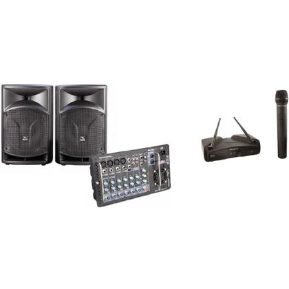 Proel Freepass 10 usb Impianto audio 500W Bundle con radiomicrofono