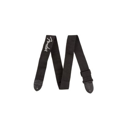 Fender Black Polyester Logo Strap Grey Tracolla per chitarra