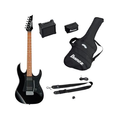 Ibanez GIO IJRX20 BKN Kit Set Chitarra elettrica nera con amplificatore e  accessori