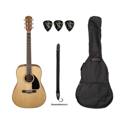 Fender Pack CD60 V3 Natural Chitarra acustica + borsa + tracolla + plettri omaggio