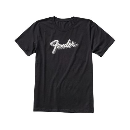 Fender 3D Logo T-Shirt Black S Maglietta nera