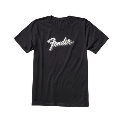 Fender 3D Logo T-Shirt Black M Maglietta nera