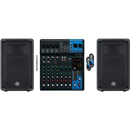 Impianto Audio Professionale Live Yamaha 650W Bundle Coppia Casse DBR10 + Mixer MG10XU + cavi omaggio