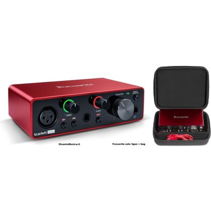 Focusrite Scarlett Solo (3rd Gen) Scheda audio USB + Bag