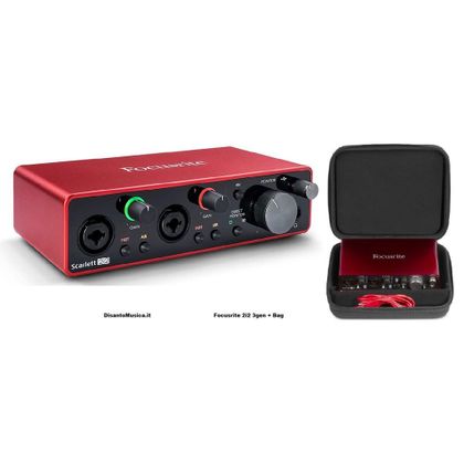 Focusrite Scarlett 2i2 (3rd Gen) Scheda audio USB + Bag