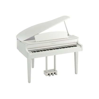 Yamaha Clavinova CLP765GP Polished White Pianoforte digitale a coda bianco lucido