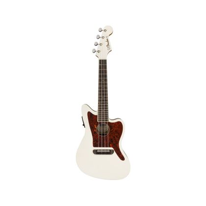 Fender Fullerton Jazzmaster Uke Olympic White Ukulele concerto elettrificato