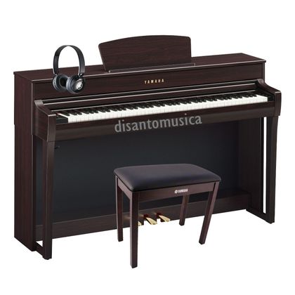 Yamaha Clavinova CLP745 Rosewood Pianoforte digitale palissandro + panca + cuffie omaggio