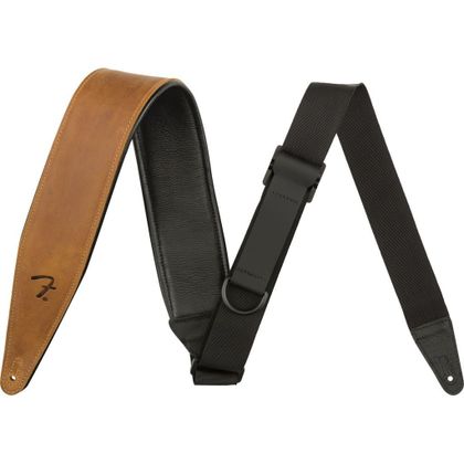 Fender Right Height Leather Strap Cognac Tracolla per chitarra