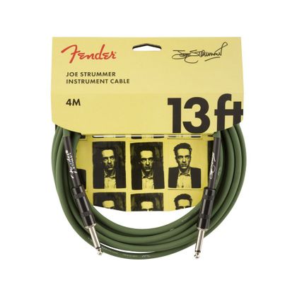 Fender Joe Strummer Pro Instrument Cable Drab Green Cavo per strumenti Jack - Jack 4 mt.