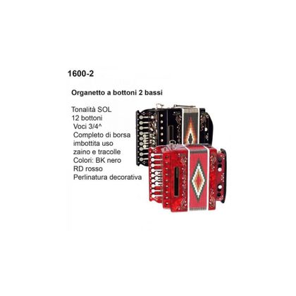 DAM 1600-2 BK Organetto 2 bassi nero
