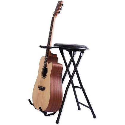 Stagg GIST-300 Sgabello per chitarrista con reggichitarra universale