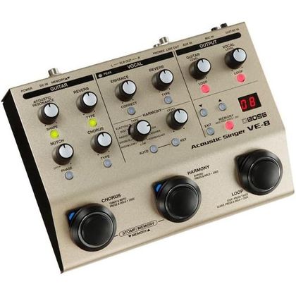 BOSS VE-8 Acoustic Singer Effetti per Voce e Chitarra Acustica