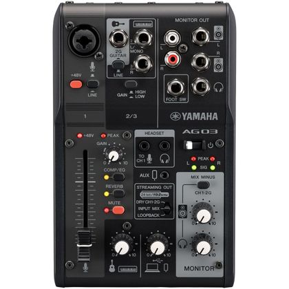 Yamaha AG03MK2 Black Mixer USB 3 canali con interfaccia audio Nero