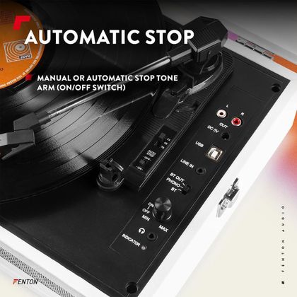 FENTON RP118F Record Player BTout Beige Giradischi