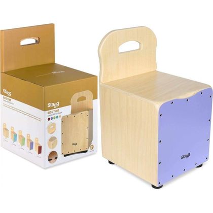 STAGG Cajon per bambino in tiglio frontale lilla