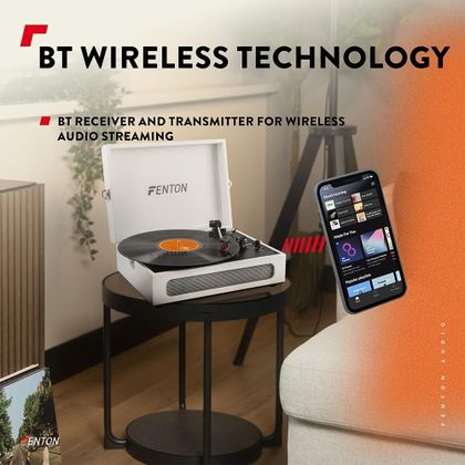 FENTON RP118F Record Player BTout Beige Giradischi