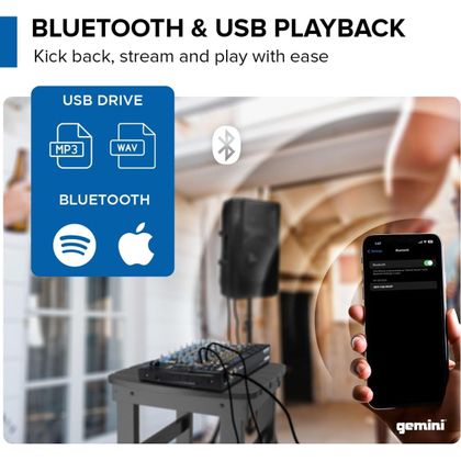 Gemini GEM 12 USB Mixer 12 canali Bluetooth
