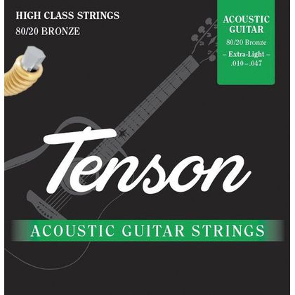 Tenson muta di corde per chitarra acustica Extra Light Bronze .010-.047