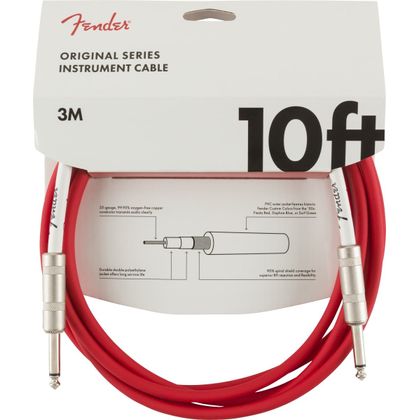 Fender Original Series Instrument Cable Fiesta Red Cavo 3mt per Strumenti