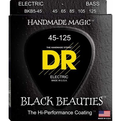 DR STRINGS Black Beauties BKB5-45 Corde Nere per Basso a 5 corde 45-125