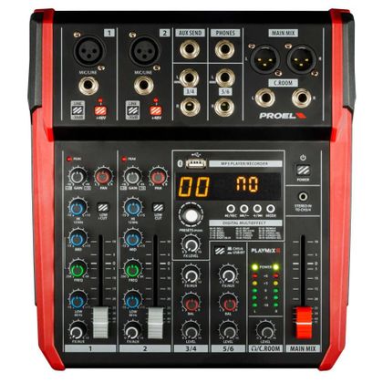 Proel PlayMix6 Mixer 6 Canali con USB ed Effetti