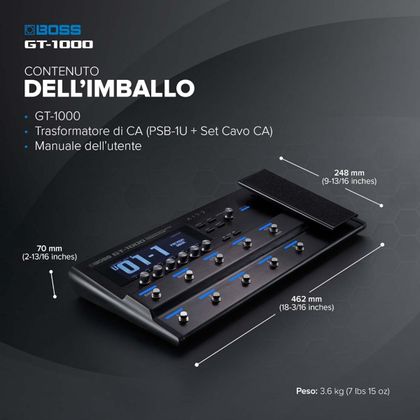 BOSS GT-1000 Processore Effetti per Chitarra