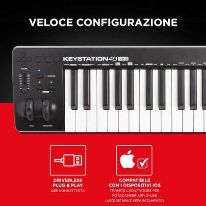 M-AUDIO Keystation 49 MK3 Tastiera MIDI USB 49 Tasti