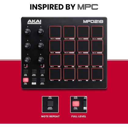 AKAI MPD218 Controller 16 Pad Midi over USB