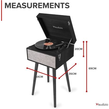 AUDIZIO Fremont Record Player  Giradischi con stand