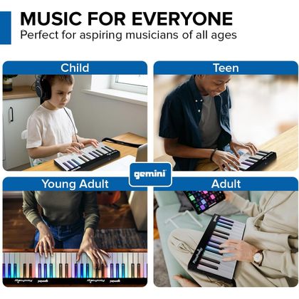 GEMINI GPP 101 PianoProdigy Tastiera 24 tasti Midi Wireless