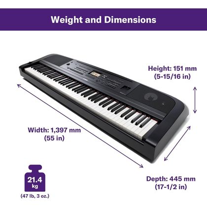 Yamaha DGX670 Black Pianoforte digitale 88 tasti pesati