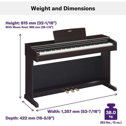 YAMAHA YDP145 Arius Black Pianoforte digitale Nero