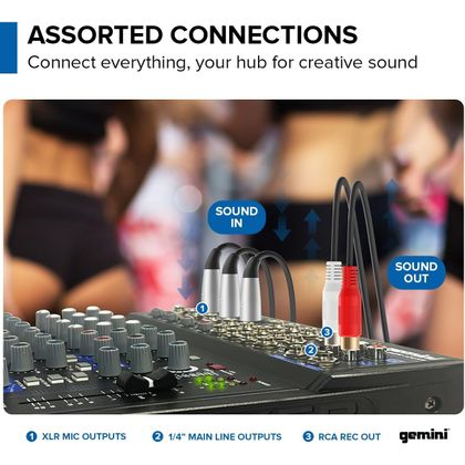 Gemini GEM 12 USB Mixer 12 canali Bluetooth