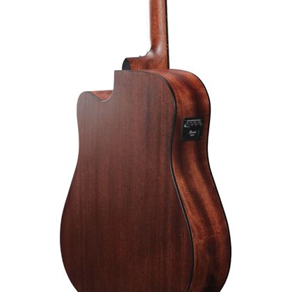 IBANEZ AW247CE-WKH Open Pore Black Chitarra Acustica