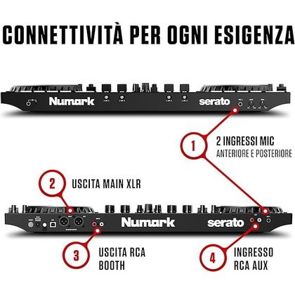 NUMARK NS4FX Controller Serato 4 Canali per DJ