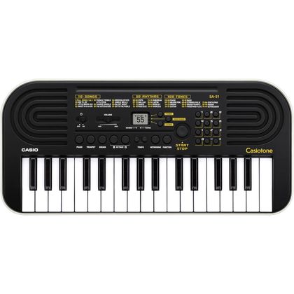 Casio SA-51 mini-tastiera 32 tasti scolastica, con Borsa, Alimentatore e Cuffie
