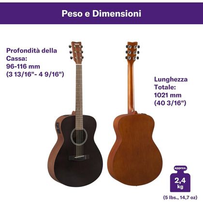 YAMAHA FSX400 Smoky Black Chitarra Elettroacustica
