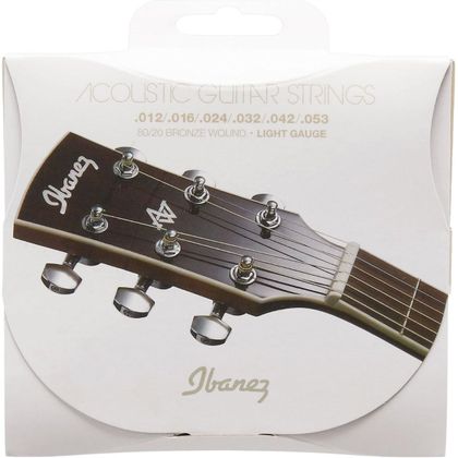 Ibanez IACS6C Muta di corde per chitarra acustica Light 012-053