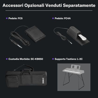 YAMAHA PSR-E483 Tastiera Portatile 61 tasti