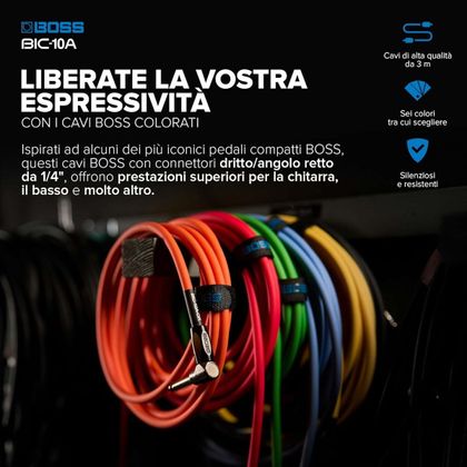 BOSS BIC-10A Orange Cavo per strumenti 3m