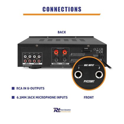 POWER DYNAMICS PV220BT Audio Amplifier System 200W