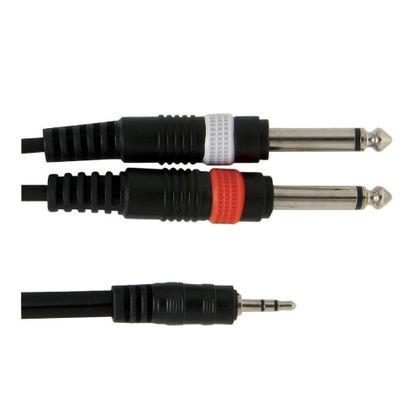 GEWA Basic line Cavo 1x Jack stereo 3,5 mm - 2x Jack mono 6,3 mm