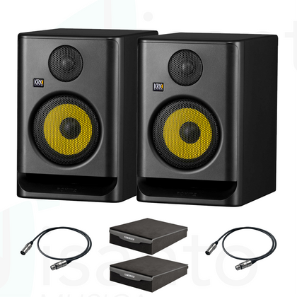 Coppia Monitor KRK RP5 RoKit G5 130W + Pad Isolanti + Cavi