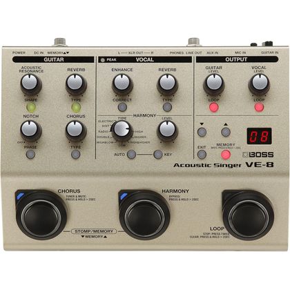 BOSS VE-8 Acoustic Singer Effetti per Voce e Chitarra Acustica