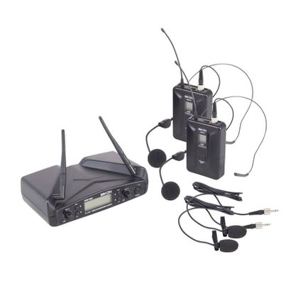 EIKON WM700DH Radiomicrofono con Doppio Archetto e Doppio Microfono Lavalier