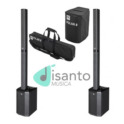 HK AUDIO Polar 8 Sistema a colonna Bluetooth e subwoofer 8" 1200W Coppia B-Stock
