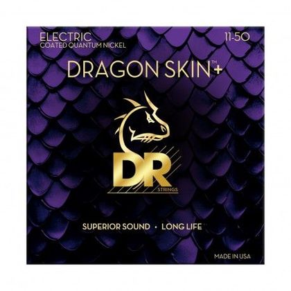 DR STRINGS Deq-11 Dragon Skin+ Muta di corde per chitarra elettrica 11-50